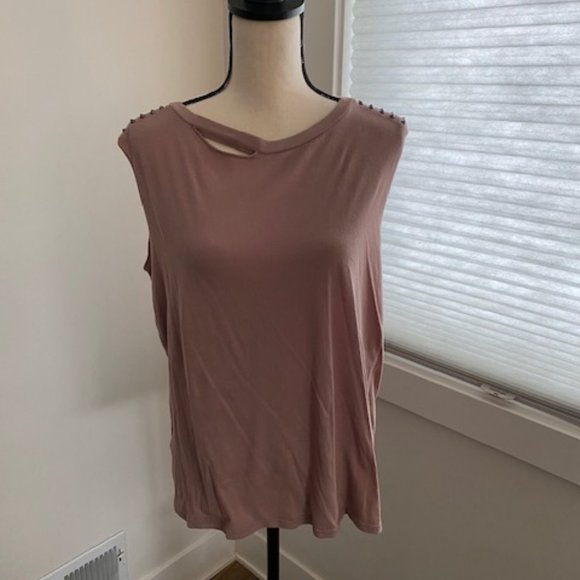NWT -Ten Sixty Sherman Studded Cutout Tank Top - Picture 2 of 5